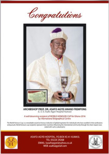 2016 World Honours Cup Award for Ghana